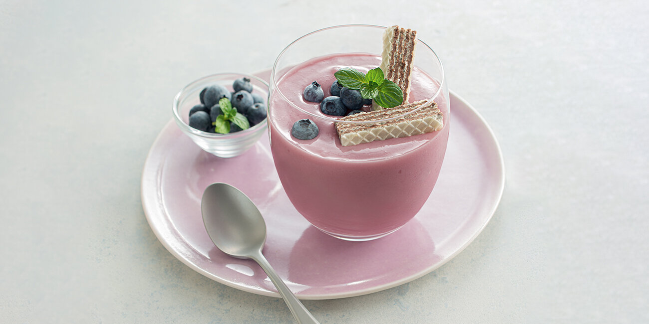 Blaubeere Waffeln