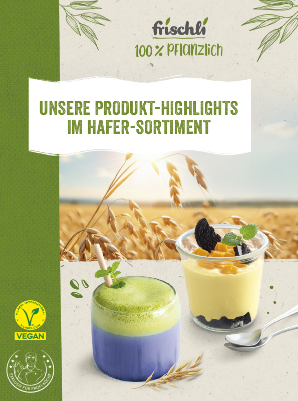 frischli Salesfolder »Unsere Produkt-Highlights im Hafer-Sortiment« DE 122025/07 INTERNET