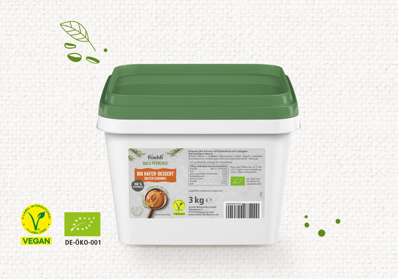 frischli Teaserbild Bio Hafer-Dessert Salted Caramel 3 kg