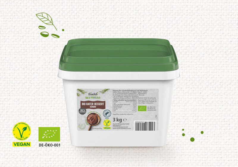 frischli Teaserbild Bio Hafer-Dessert Schoko 3 kg
